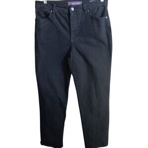 Gloria Vanderbilt Womens Amanda Black Jeans Size 12 33x30 stretch